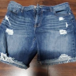 Express Distressed Bermuda shorts